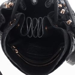 Alexander Wang Black Diego Textured-Leather Bucket Bag
