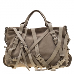 Alexander Wang Beige Suede and Leather Kristen Tote