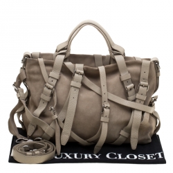 Alexander Wang Beige Suede and Leather Kristen Tote