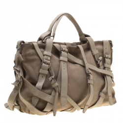 Alexander Wang Beige Suede and Leather Kristen Tote