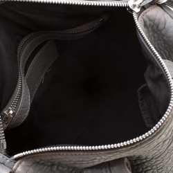 Alexander Wang Grey Pebbled Leather Rocco Duffel Bag