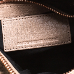Alexander Wang Dark Beige Pebbled Leather Rocco Duffel Bag