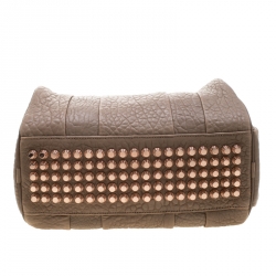 Alexander Wang Dark Beige Pebbled Leather Rocco Duffel Bag