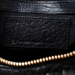 Alexander Wang Black Textured Leather Rocco Duffel Bag