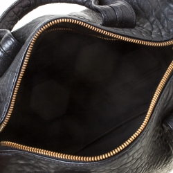 Alexander Wang Black Textured Leather Rocco Duffel Bag