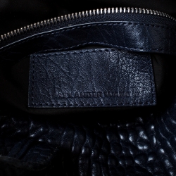 Alexander Wang Navy Blue Textured Leather Rocco Duffel Bag