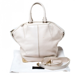 Alexander Wang Cream Leather Small Emile Satchel