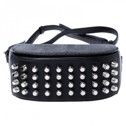 Alexander Wang Black Stingray and Leather Alpha Lia Saddle Bag