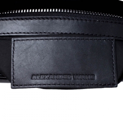 Alexander Wang Black Stingray and Leather Alpha Lia Saddle Bag