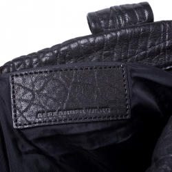 Alexander Wang Black Textured Leather Rocco Duffel Bag