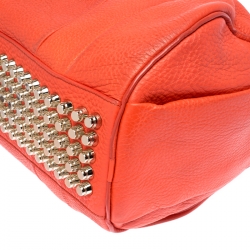 Alexander Wang Orange Pebbled Leather Rocco Duffel Bag