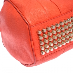Alexander Wang Orange Pebbled Leather Rocco Duffel Bag