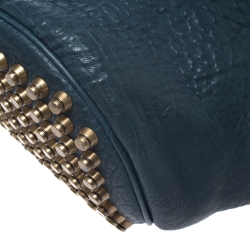Alexander Wang Blue Textured Leather Diego Bucket Bag