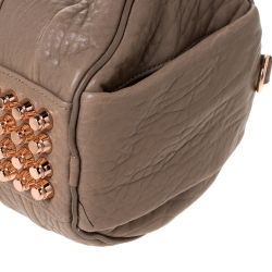 Pre Owned Alexander Wang Brown Textured Leather Rocco Duffel Bag