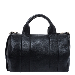 Alexander Wang Black Pebbled Leather Rocco Duffle Bag