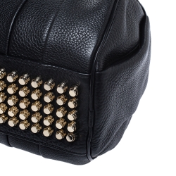 Alexander Wang Black Pebbled Leather Rocco Duffle Bag
