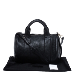 Alexander Wang Black Pebbled Leather Rocco Duffle Bag