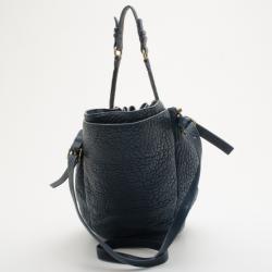 Alexander Wang Blue Diego Textured-Leather Bucket Bag