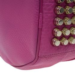 Pre Owned Alexander Wang Flamingo Leather Rocco Large Bag