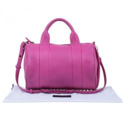 Pre Owned Alexander Wang Flamingo Leather Rocco Large Bag