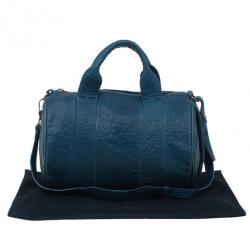 Pre Owned Alexander Wang Blue Lambskin Rocco Duffel Bag