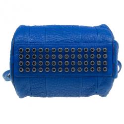 Pre Owned Alexander Wang Blue Lambskin Mini Pebbled Rockie