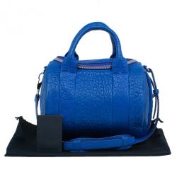 Pre Owned Alexander Wang Blue Lambskin Mini Pebbled Rockie
