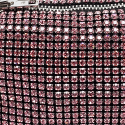 Alexander Wang Pink Crystal Embellished And Leather Mini Heiress Clutch Bag