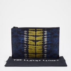 Alexander Wang Multicolor Lizard Embossed and Leather Zip Pouch