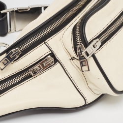 Alexander Wang White/Black Leather Attica Belt Bag