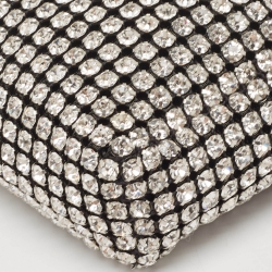 Alexander Wang Black Leather Rhinestone Mini Wangloc Pouch