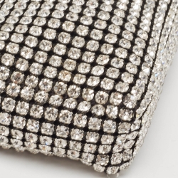 Alexander Wang Black Leather Rhinestone Mini Wangloc Pouch