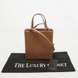 Pre Owned Alexander Wang Brown Leather Mini She.E.O Shopper Crossbody Bag