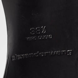 Pre Owned Alexander Wang Black Fabric Julie  Crystal Embellished Sandals Size 38.5