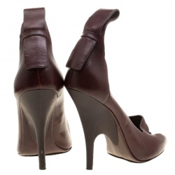مملوكة مسبقًا Alexander Wang Burgundy Leather Siri Toe Ring Pumps Size 36