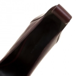 مملوكة مسبقًا Alexander Wang Burgundy Leather Siri Toe Ring Pumps Size 36