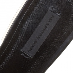 Alexander Wang Black Leather Lou Slides Size 37.5