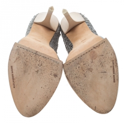 Pre Owned Alexander Wang Grey Perch Leather Aida Platform Pumps Size 39