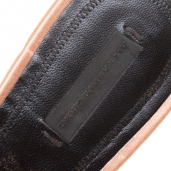 Alexander Wang Beige Satin Amelia Studded Flat Slides Size 35.5