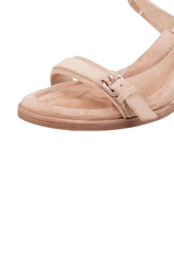 Alexander Wang Beige Suede Stella Multi Strap Heel Sandals Size 38