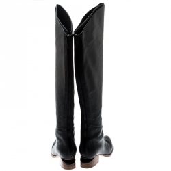 Alexander Wang Black Leather Sigrid Knee Length Boots 35.5