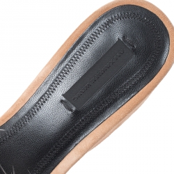 Alexander Wang Beige Suede Feather Embellished Lou Slides Size 39