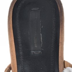 Alexander Wang Beige Suede Amelia Studded Flat Slides Size 38
