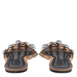 Alexander Wang Beige Suede Amelia Studded Flat Slides Size 38