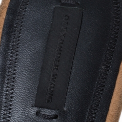 Pre Owned صندل سلايد أليكساندر وانغ أميليا سويدي بيج مرصع مقاس 38