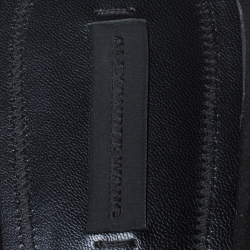 Alexander Wang Black Suede Amelia Studded Flat Slides Size 39