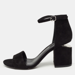Black Suede Abby Sandals