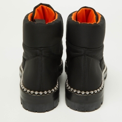 Alexander Wang Black Fabric Zip Detail Ankle Boots Size 40