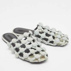 Alexander Wang Light Blue Denim Amelia Flat Slides Size 40