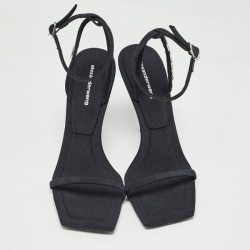 Pre Owned Alexander Wang Black Fabric Julie Sandals Size 39